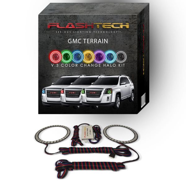 GMC Terrain V.3 Fusion Color Change LED Halo Headlight Kit 2010-2016