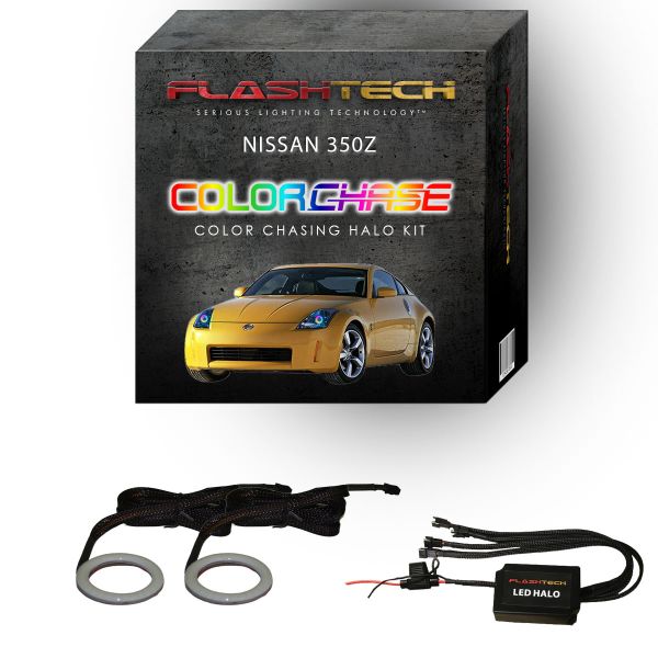 Nissan 350z ColorChase LED Halo Headlight Kit 2003-2005