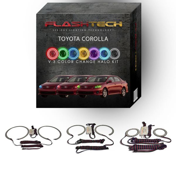 Toyota Corolla V.3 Fusion Color Change LED Halo Headlight Kit 2009-2010