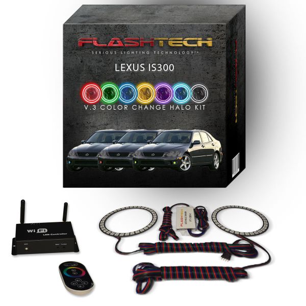 Lexus IS300 2001-2005 V.3 Fusion Color Change LED Halo Fog light Kit with Wifi Remote
