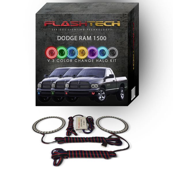 Dodge Ram V.3 Fusion Color Change LED Halo Fog Light Kit 2002-2008