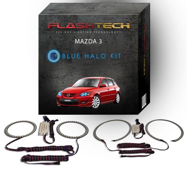 Mazda 3 2004-2009 Blue LED Halo Headlight Kit