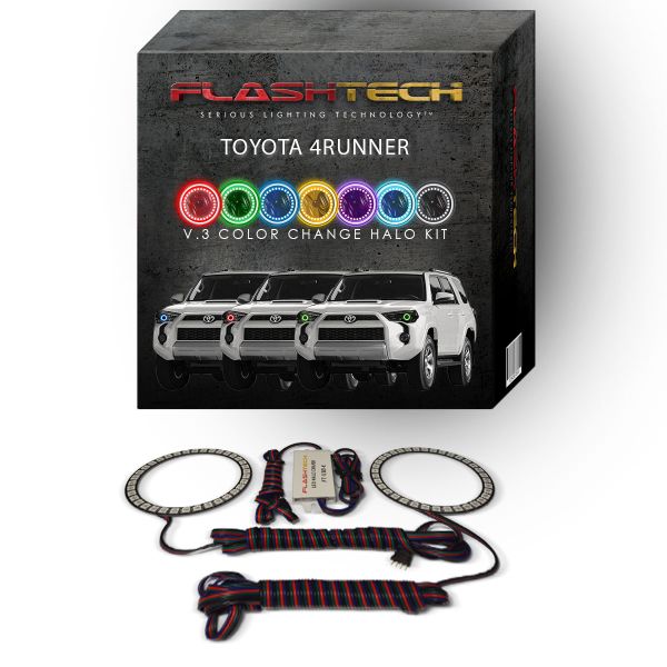 Toyota 4-Runner V.3 Fusion Color Change LED Halo Headlight Kit 2014-2016