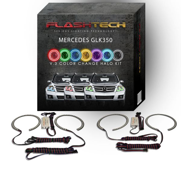 Mercedes GLK V.3 Fusion Color Change LED Halo Headlight Kit 2013-2014