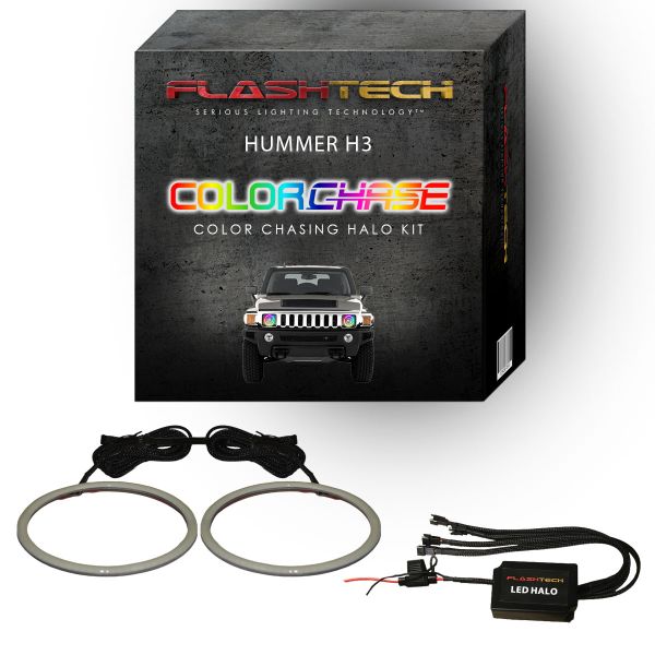 Hummer H3 ColorChase LED Halo Headlight Kit 2006-2010