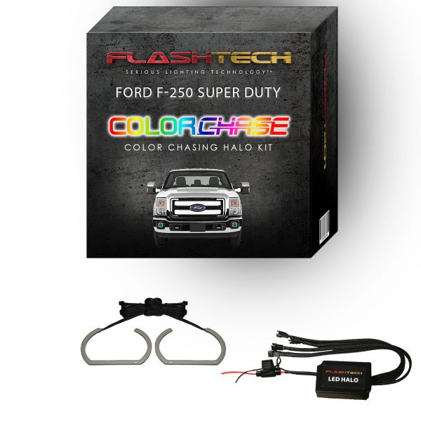 Ford 250 / Ford F350 ColorChase LED Halo Fog Light Kit 2011-2015