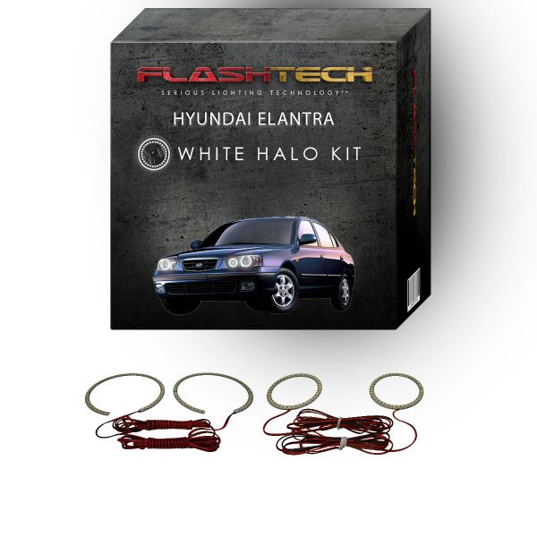Hyundai Elantra White LED Halo Headlight Kit 2001-2003
