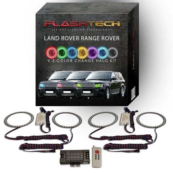 Land Rover Range Rover 2006-2010 V.3 Fusion Color Change LED Halo Headlight Kit with RF Remote