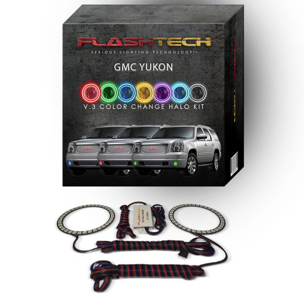 GMC Yukon V.3 Fusion Color Change LED Halo Fog Light Kit 2007-2013