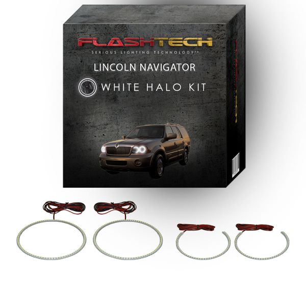 Lincoln Navigator White LED Halo Headlight Kit 2003-2006