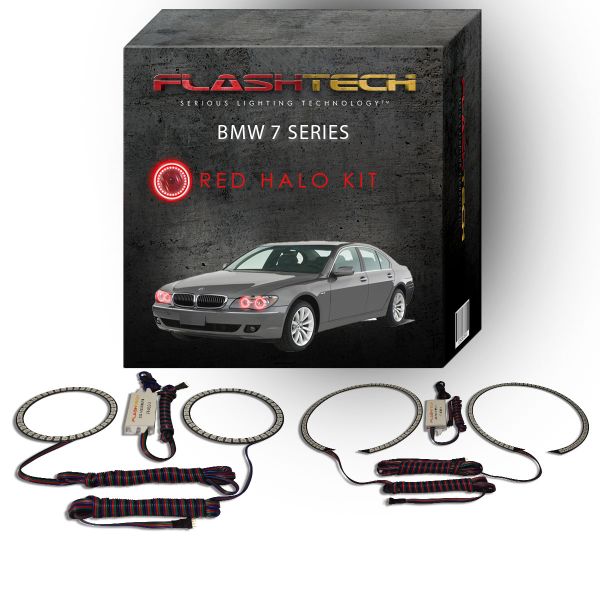 BMW 7 series 2006-2008 Red LED Halo Headlight Kit