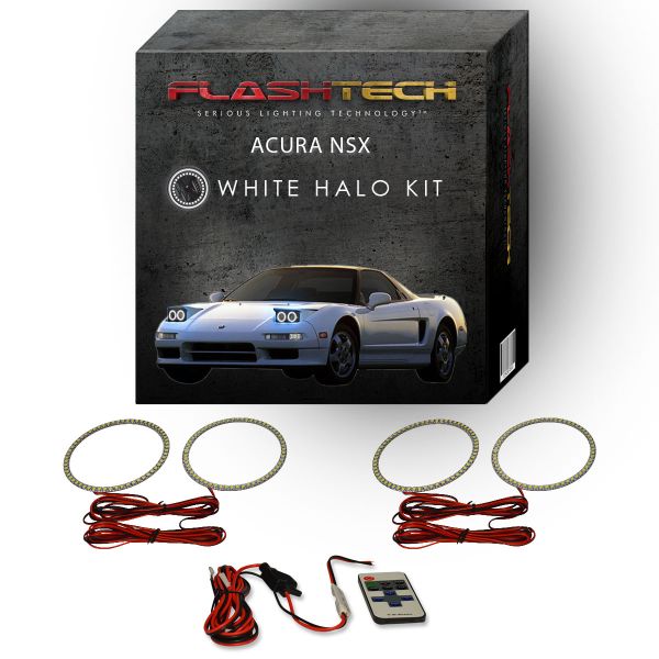 Acura NSX 1991-2001 White LED Halo Headlight Kit with RF Remote