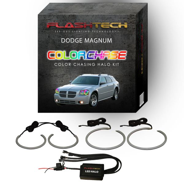 Dodge Magnum ColorChase LED Halo Headlight Kit 2005-2008