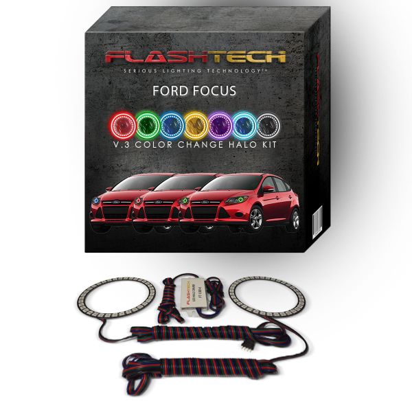 Ford Focus V.3 Fusion Color Change LED Halo Headlight Kit 2012-2015