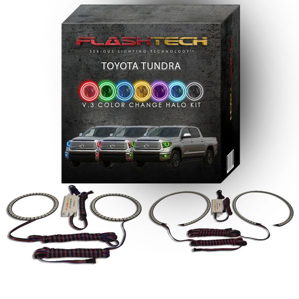 Toyota Tundra V.3 Fusion Color Change Headlight & LED Halo Fog Light Kit 2014-2015