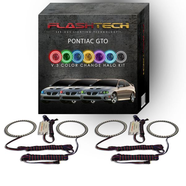Pontiac GTO V.3 Fusion Color Change LED Halo Headlight Kit 2004-2006