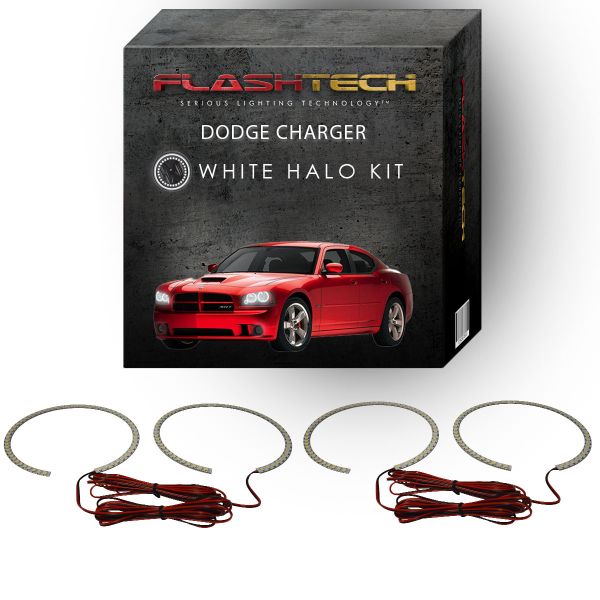 Dodge Charger White LED Halo Headlight Kit 2005-2010