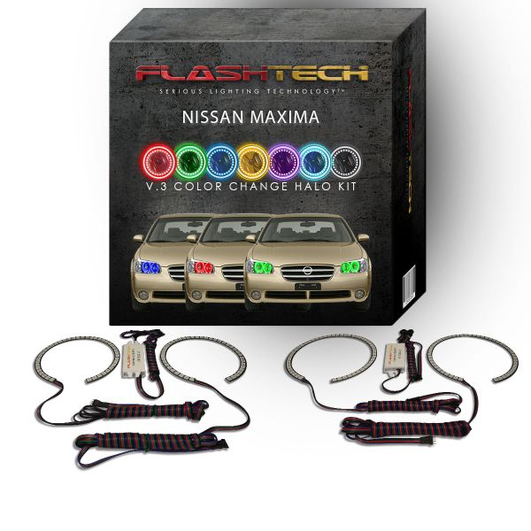 Nissan Maxima V.3 Fusion Color Change LED Halo Headlight Kit 2002-2003