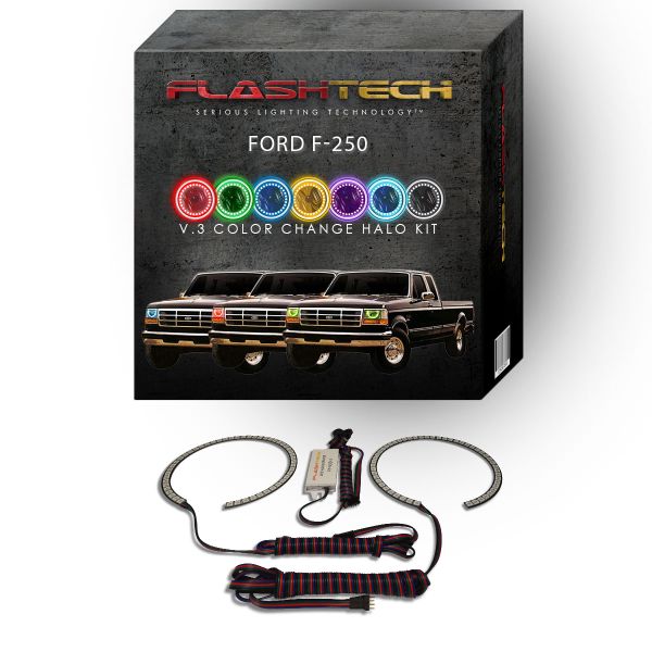 Ford 250 /Ford F350 V.3 Fusion Color Change LED Halo Headlight Kit 1992-1997