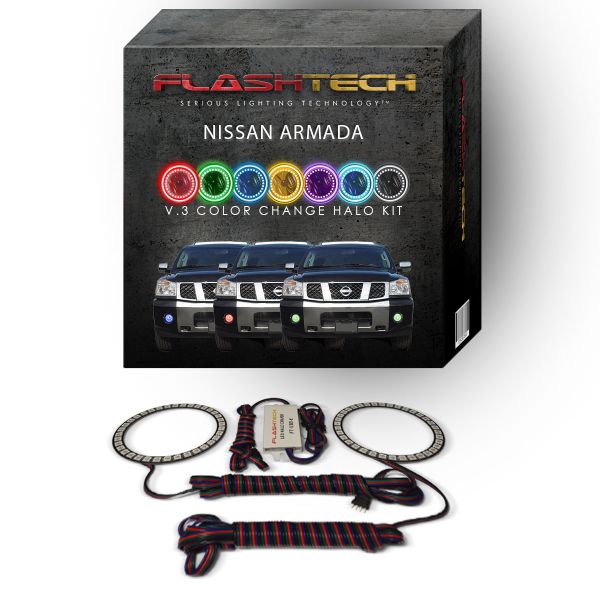 Nissan Armada V.3 Fusion Color Change LED Halo Fog Light Kit 2004-2007