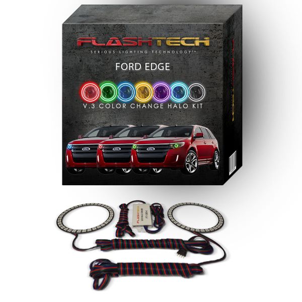 Ford Edge V.3 Fusion Color Change LED Halo Headlight Kit 2011-2014