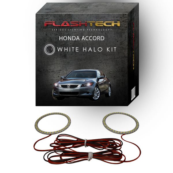 Honda Accord Coupe White LED Halo Headlight Kit 2011-2012