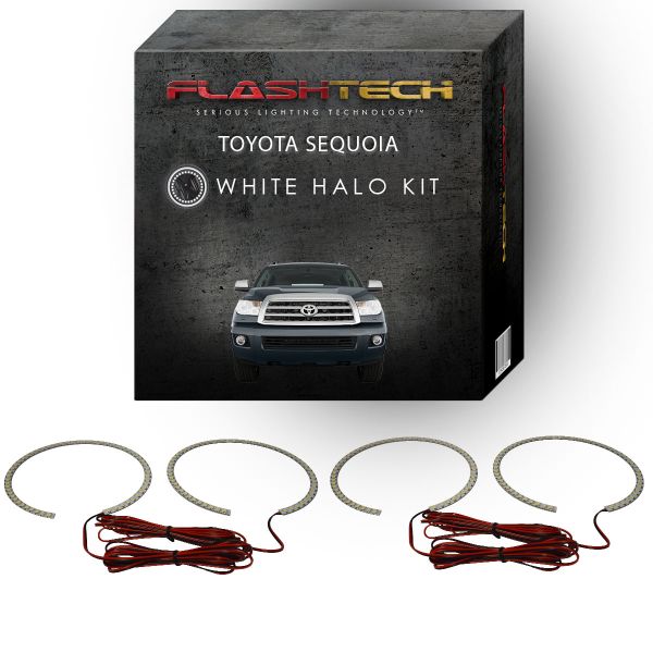 Toyota Sequoia White LED Halo Headlight Kit 2007-2013