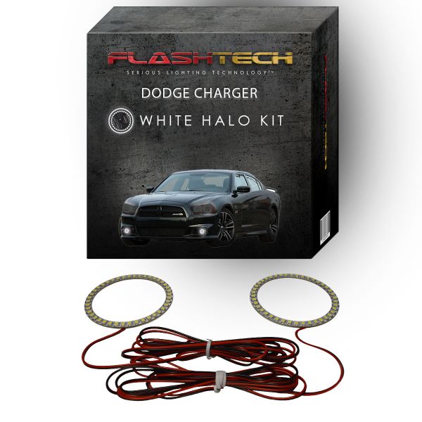 Dodge Charger White LED Halo Fog Light Kit 2011-2014