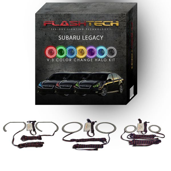 Subaru Legacy V.3 Fusion Color Change LED Halo Headlight Kit 2010-2012