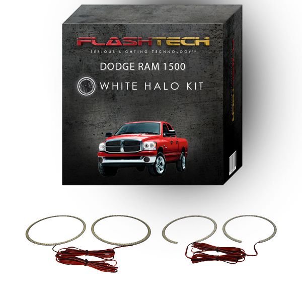 Dodge Ram White LED Halo Headlight Kit 2006-2008