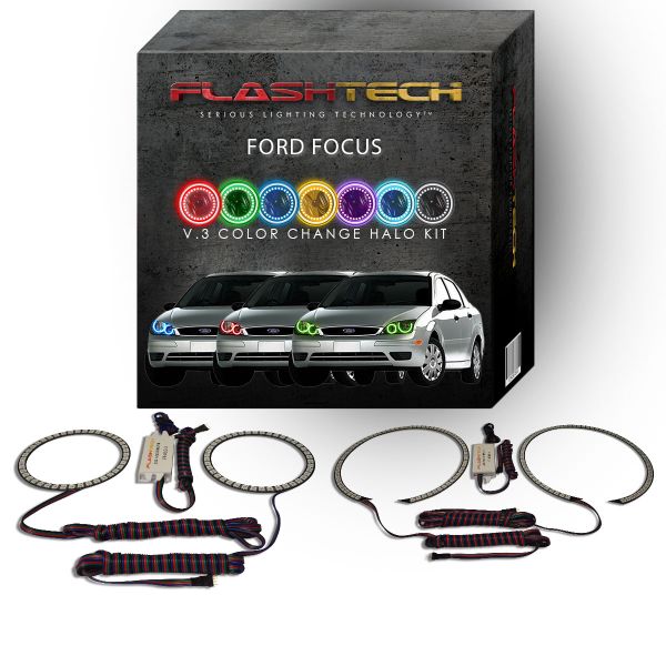 Ford Focus V.3 Fusion Color Change LED Halo Headlight Kit 2005-2007