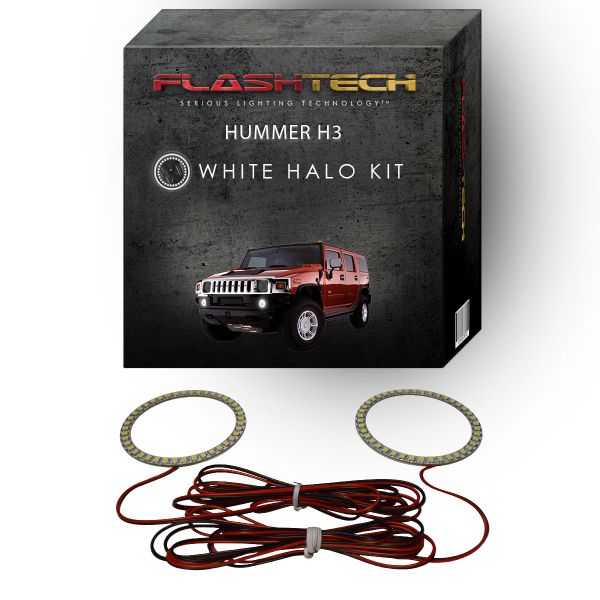 Hummer H3 White LED Halo Fog Light Kit 2006-2010