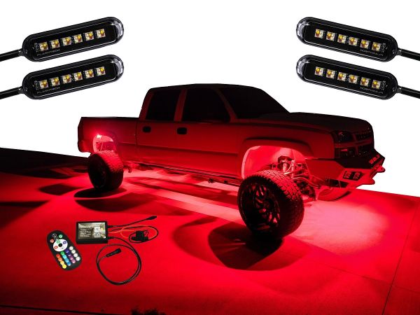 Magnetic Mini 6 RGBW 4 Piece Rock Light Kit - Bluetooth RF