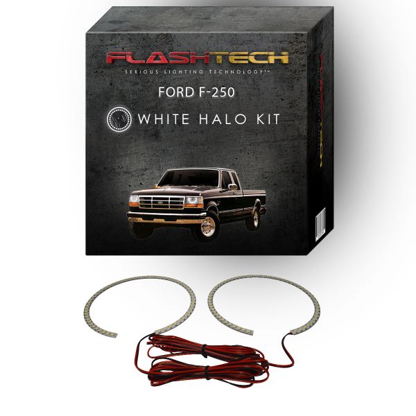 Ford 250 /Ford F350 White LED Halo Headlight Kit 1992-1997