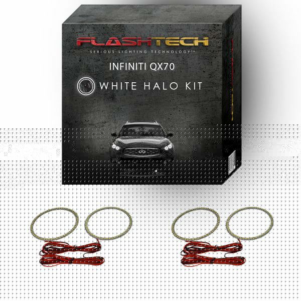 Infiniti QX70 White LED Halo Headlight Kit 2013-2017