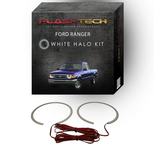 Ford Ranger White LED Halo Headlight Kit 1993-1997