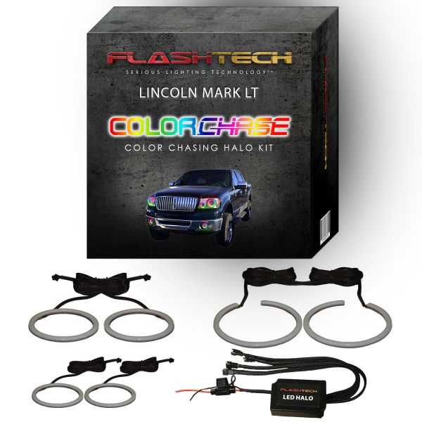 Lincoln Mark LT ColorChase Headlight & LED Halo Fog Light Kit 2006-2008