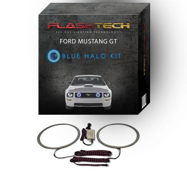 Ford Mustang 2005-2009 Blue LED Halo Fog Light Kit