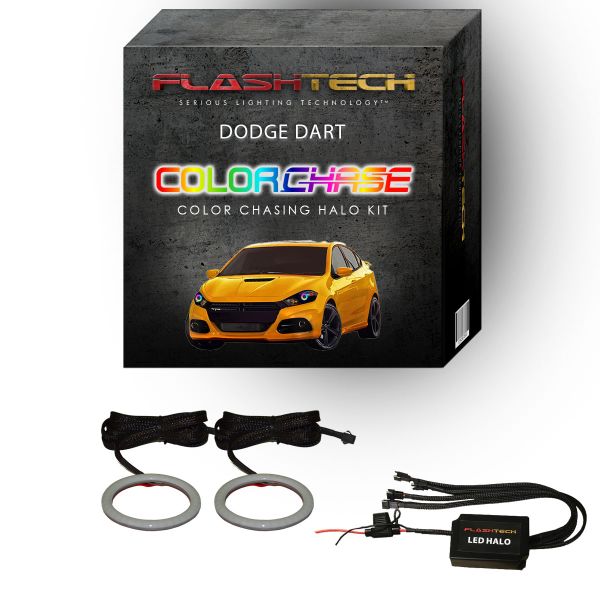 Dodge Dart ColorChase LED Halo Headlight Kit 2014-2016