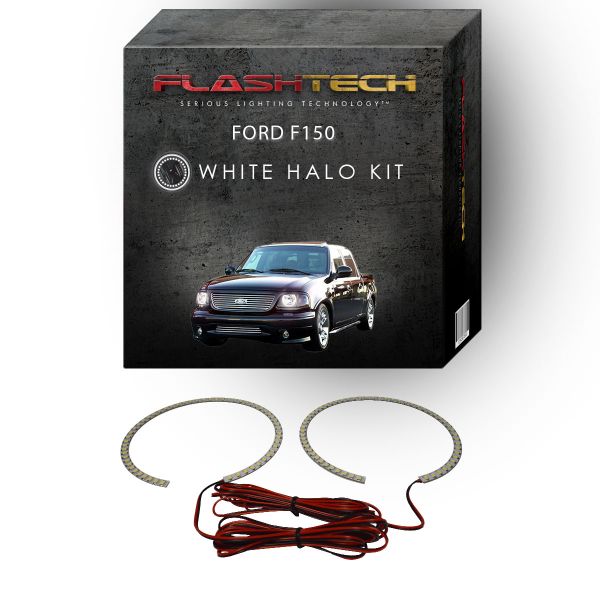 Ford F-150 White LED Halo Headlight Kit 1997-2003