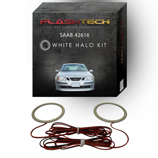 Saab 9 - 3 White LED Halo Headlight Kit 2003-2007