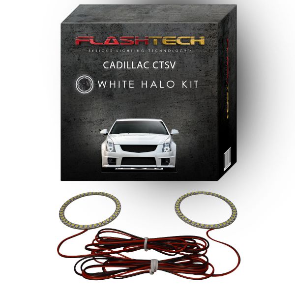 Cadillac CTS-V White LED Halo Headlight Kit 2008-2015