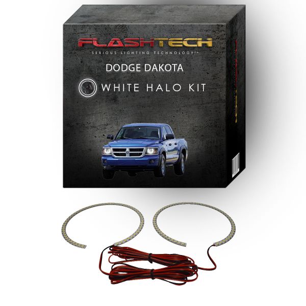 Dodge Dakota White LED Halo Headlight Kit 2008-2011