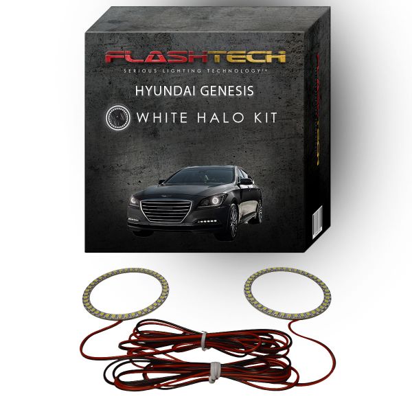 Hyundai Genesis Sedan White LED Halo Headlight Kit 2015-2016