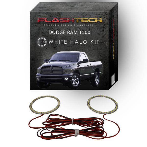Dodge Ram White LED Halo Fog Light Kit 2002-2008