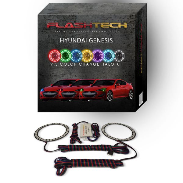 Hyundai Genesis Coupe V.3 Fusion Color Change LED Halo Headlight Kit 2013-2016