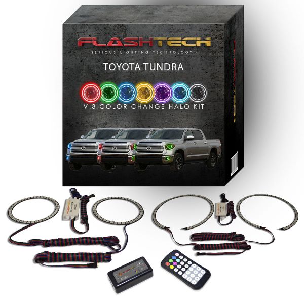 Toyota Tundra V.3 Fusion Color Change Headlight & LED Halo Fog Light Kit 2014-2015 V.3 Fusion Color Change LED Halo Headlight and Fog light Kit with Colorfuse RF Remote