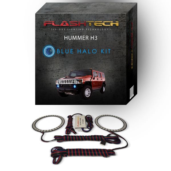 Hummer H3 2006-2010 Blue LED Halo Fog light Kit