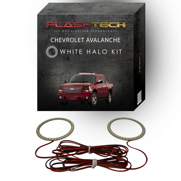 Chevrolet Avalanche White LED Halo Fog Light Kit 2007-2013