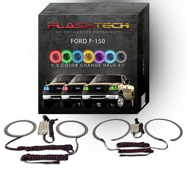 Ford F150 V.3 Fusion Color Change LED Halo Headlight Kit 2004-2008